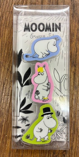 ムーミンミニ消しゴム3個セット